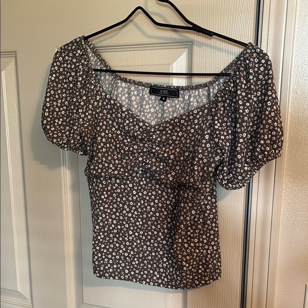 White Smocked Fitted Blouse